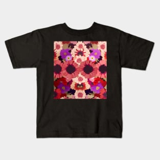 Groovy Flower Power Pattern Kids T-Shirt